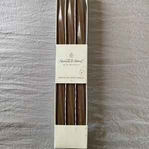 Hearth & Hand Brown Unscented Taper Candles
